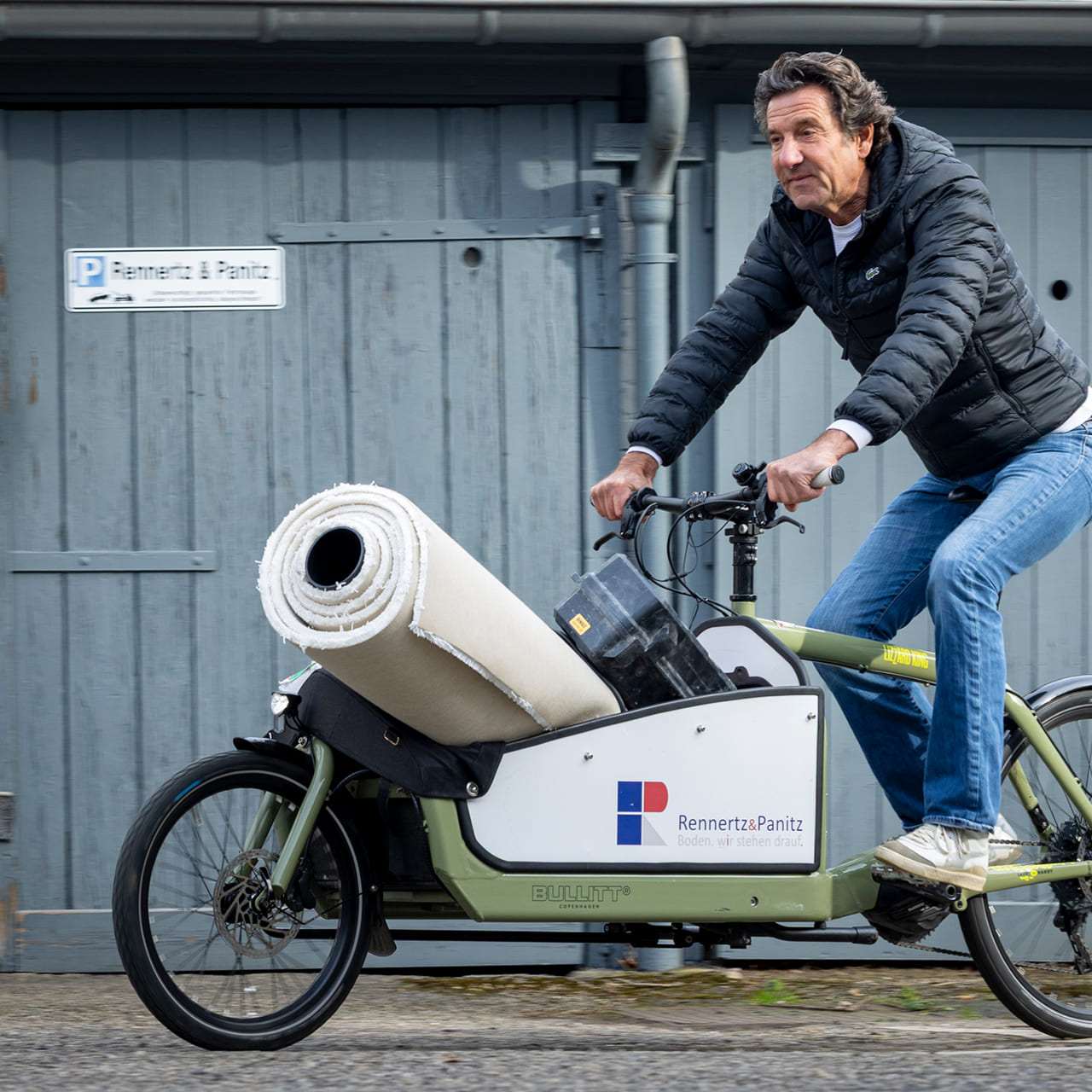 Robert Rennertz auf dem Fahrrad